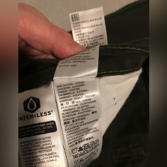 Levi’s 514 Men’s Dark Green Jeans - 36x30 - Zip Fly - Like New - Picture 3 of 3